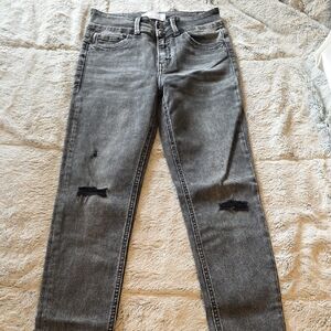 Women's Skinny Distressed Gray Jeans